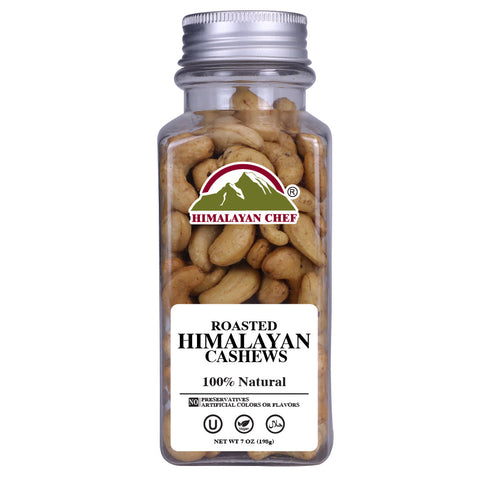 Cashew (Kaju) Roasted Square Plastic Jar - 0.41  | Himalayan Chef
